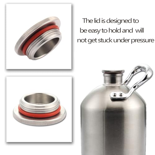 Mini Stainless Steel Beer Keg,Beer Keg,Stainless Steel Beer Barrel with Seal Knob Cover for Home Kitchen Brewing Beer,for Camping Hiking Homebrewing Keep Beverage Fresh,3.6 Liters - size: 3.6 Liters