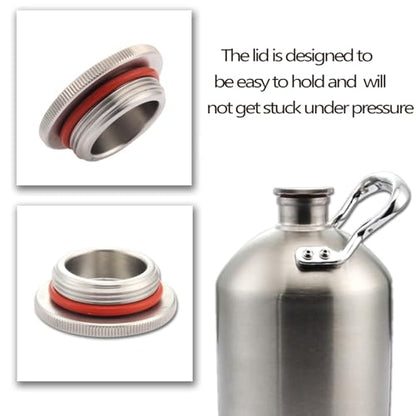 Mini Stainless Steel Beer Keg,Beer Keg,Stainless Steel Beer Barrel with Seal Knob Cover for Home Kitchen Brewing Beer,for Camping Hiking Homebrewing Keep Beverage Fresh,8 Liters - size: 8 Liters