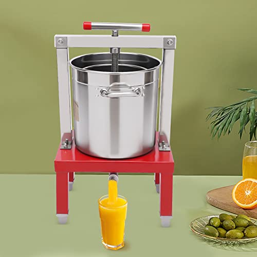 Manual Honey Press Extractor, Stainless Steel Large Bee Honey Press Extractor with 448OZ Basket, Height Adjustable Juice Press Extractor Machine, Household Manual Extractor for Fruit Vegetable Honey