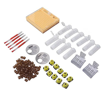 Queen Bee Rearing Kit, 110 Cell Cups, Plastic, No Grafting Required, Easy to Use, Ideal for Beekeepers and Large Scale Queen Production