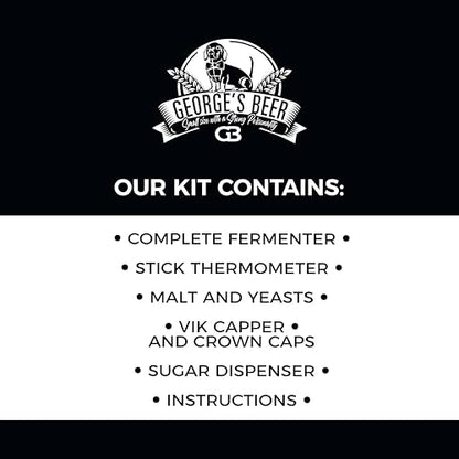 George’s Beer Fermentation Equipment Kit – Lager – Makes 5 Liters (1.32 Gallons) with Liquid Malt and Hops Extract, Yeast, and Brewing Accessories – Sold by North Mountain Supply - style: Kit - Lager