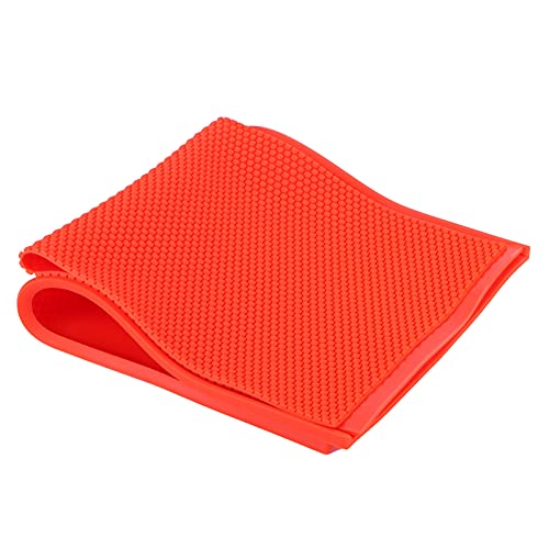 AUNMAS 2 Pack Beeswax Foundation Sheets, 17.3x9.1in Beekeeping Wax Press with Comb Texture, Reusable Rubber Base for Honeycomb Making (5.4mm Thick)