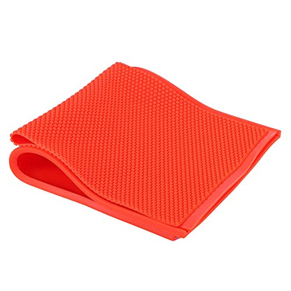 AUNMAS 2 Pack Beeswax Foundation Sheets, 17.3x9.1in Beekeeping Wax Press with Comb Texture, Reusable Rubber Base for Honeycomb Making (5.4mm Thick)