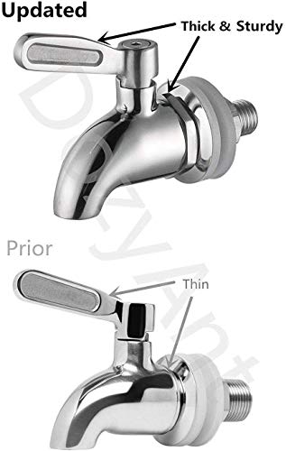 Replacement Spigot for Beverage Dispenser, Stainless Steel Spigot for Water Dispenser, Drink Dispenser Faucet, fits Berkey and other Gravity Filter systems as well, 2 Pack