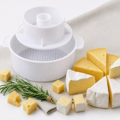 SHSH trade group Cheesemaking Supply Kit 1.2 L with Pressing Plate - Gouda Hard Cheese Mold and Presses Kits for Cheese Making Kit Maker - Cheese Mold and Press
