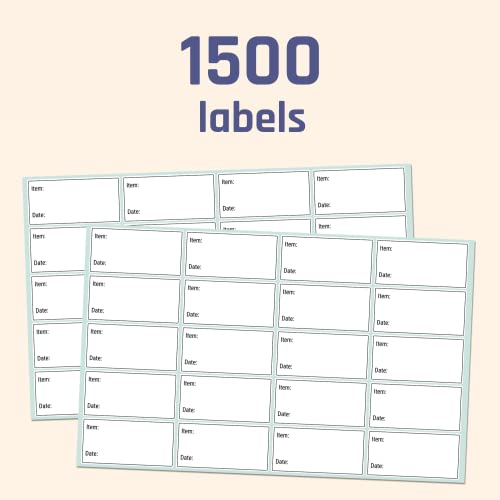 1500 Pack, 2" x 1", Removable Food Storage Freezer Date Labels Stickers - size: 1500 Pack