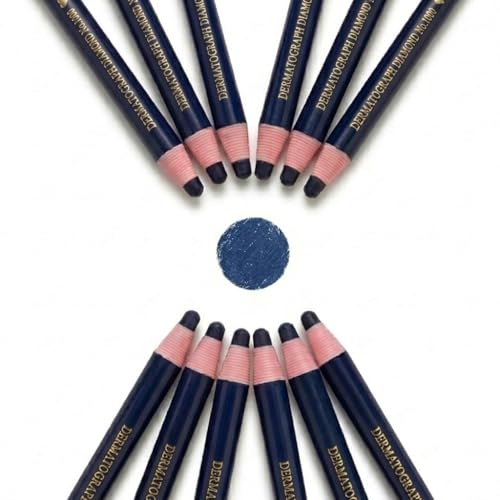 12-Pack China Markers Grease Pencils - Professional Peel-Off Wax Pencils for Marking on Glass, Metal, Wood, and Plastic (Blue 12) - color: Blue 12