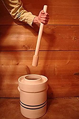 Straight Maple Wood Cabbage Stomper for Sauerkraut and More … Made In USA