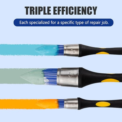 Mister Rui Trim Brush Set, 3 Pcs Paint Brushes for Painting Walls, Trim Paint Brush, Small Paint Brush, Small Brushes for Painting, 5/8”, 3/4” and 1” - size: 3PCS, 0.6", 0.75", 1"
