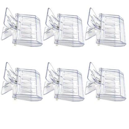 luzen 6Pcs Plastic Queen Bee Cage Catcher Clips Transparent Queen Bee Marking Catcher Clips Bee Cage Marker Beekeeping Tools for Beekeepers, Clear