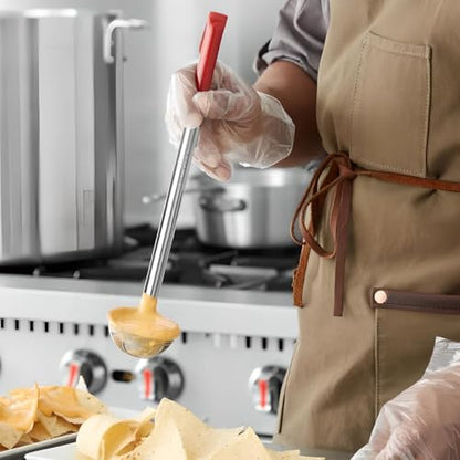 OCS Parts Professional Series Stainless Steel Culinary Ladle | 2 Ounce | Heat Resistant PVC Handle, Dishwasher Safe 12.5-Inch Soup Ladle for Home and Commercial Kitchens - size: 2 Ounce