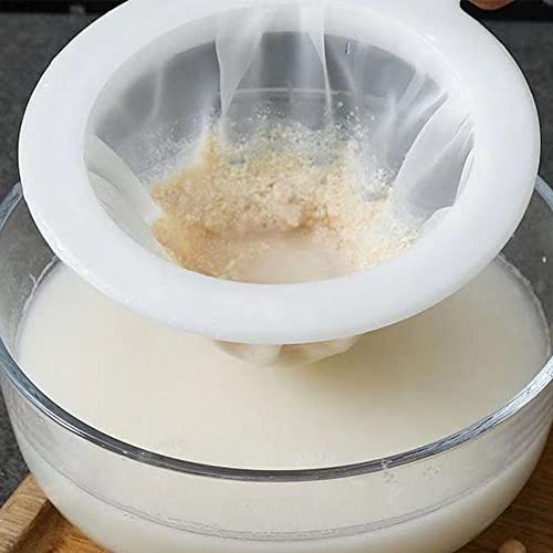 2 Pcs Fine Mesh Strainers,Sieve Fine Mesh with Handle Juice Strainer Yogurt Sieve for Soy Milk Coffee Milk Juice Tea Honey and Wine(SIZE:200Mesh)