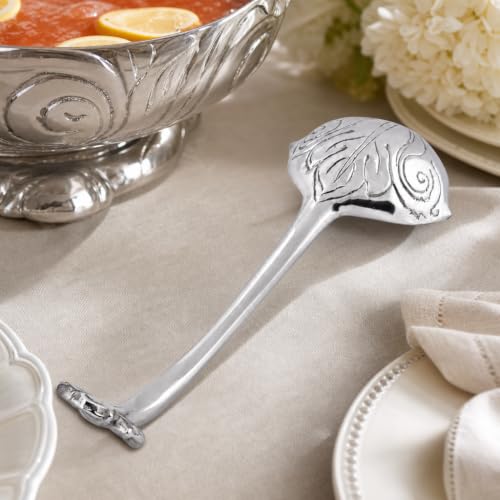 Arthur Court Fleur-De-Lis Serving Ladle - Elegant Aluminum Spoon for Punch and Soup - 12 Inch Long - size: 12 inches Fleur-De-Lis