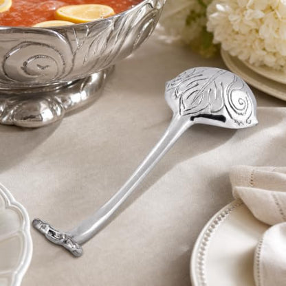 Arthur Court Fleur-De-Lis Serving Ladle - Elegant Aluminum Spoon for Punch and Soup - 12 Inch Long - size: 12 inches Fleur-De-Lis