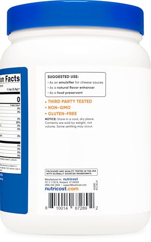 Nutricost Sodium Citrate Powder 2LB (32.4oz) Food Grade, GMO-Free | Emulsifier, Natural Flavor Enhancer, Food Preservant - size: 31.99 Ounce (Pack of 1)