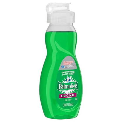 PALMOLIVE Dishwashing Liquid, Travel Dish Soap, Original Scent, Green, 3 Fluid Ounce Bottle (Case of 72) - Total of 216 Fluid Ounces - Dishwashing Liquid - Kitchen Soap & Cleaning Supplies