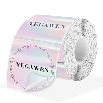 2" x 2" Square Transparent Thermal Labels Stickers, Clear Thermal Labels, Transparent Holographic Pink Direct Thermals Label, Perforation Line Design- 200 Sheets - color: Transparent Pink, size: 2 X 2