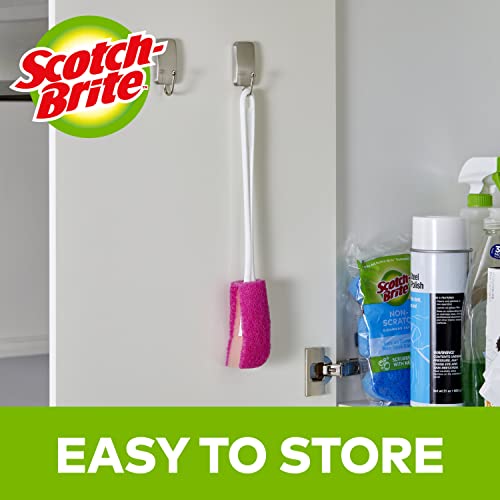 Scotch-Brite Water Bottle Scrubber, Safe On Glass, Plastic and Stainless Steel (Pack of 2) - size: Bottle Scrubber (Pack of 2)