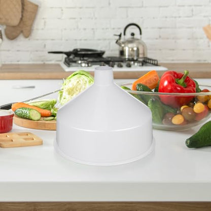 ULTECHNOVO Extra Large Plastic Funnel, 10.4" Wide Mouth Kitchen Funnel for Liquid & Powder Transfer, Thick Food Grade Jumbo Oil for Filling Bottles, Beer & Canning