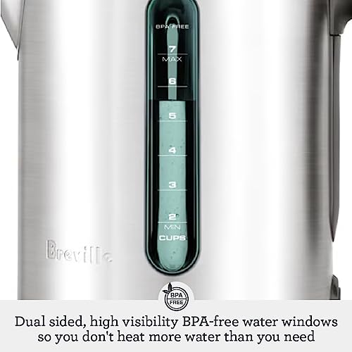 Breville BKE700BSS Soft Top Pure Hot Water Kettle, 7 Cup, Brushed Stainless Steel - size: 1.7 litre