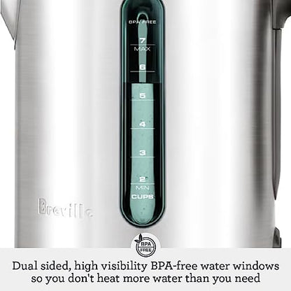 Breville BKE700BSS Soft Top Pure Hot Water Kettle, 7 Cup, Brushed Stainless Steel - size: 1.7 litre