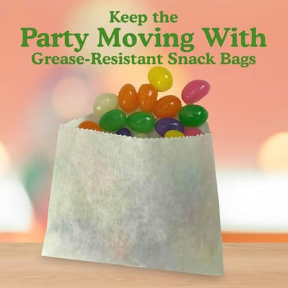 Regency Wraps Grease Resistant Snack Bags, Serving Bag for French Fries, Onion Rings, and More, Perfect for Outdoor Entertaining, Keeps hands Grease-Free, Pack of 100 - size: Pack of 100, style: French Fry Bag