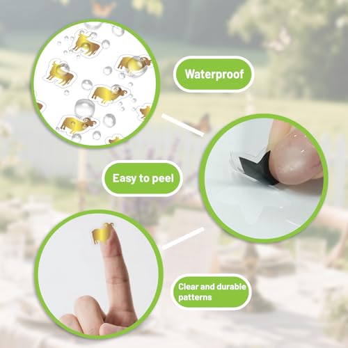 500Pcs Food Choice Stickers Gold Menu Stickers Chicken Sheep Cow Pork Duck Pattern 0.8 Inch Golden Wedding Meals Indicator Decals Plastic Waterproof Labels for Place Cards Party Supplies - color: Gold-1