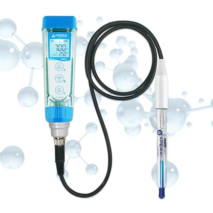 Apera Instruments PH60Z-HF Smart Handheld pH Meter Tester Kit with LabSen 835 ATC pH Electrode for Lab-Grade pH Measurement in Liquids Containing Strong Acid or Hydrofluoric Acid - style: Strong Acidic Solutions