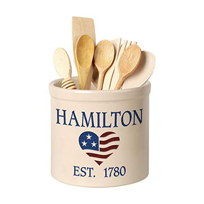 Personalized Heart Flag 2 Gallon Stoneware