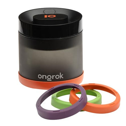 ONGROK Glass Storage Jar with Vacuum Pump Technology, Air Proof Containers to Preserve Smell and Aroma (400ml (1oz)) - size: 400ml (1oz)