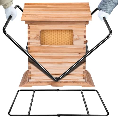 Beekeeping Hive Mover for 10 Frame Bee Hives Boxes, Hive Carrier Suitable for Deep/Medium Shallow Superbox, Bee Hives Boxes Starter Kit Beekeeping