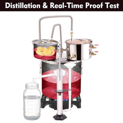 Proofing Parrot for Distilling Distillation Shine Stills Homebrew with Alcometer Proof & Tralle Hydrometer Distiller Accessories Alcohol Measuring Tools - color: Proofing Parrot Alcoholmeter Test Kit