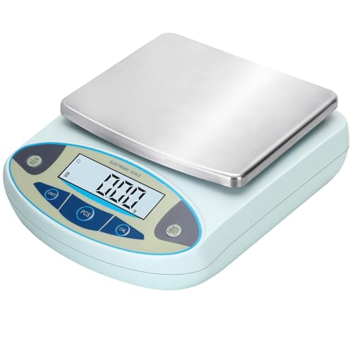 Lab Scale 5000g x 0.01g,13 Unit 0.01g Accuracy High Precision Digital Analytical Balance, Electronic Laboratory Precision Gram Scale Digital Kitchen/Jewelry/Scientific Scale - size: 5000gx0.01g
