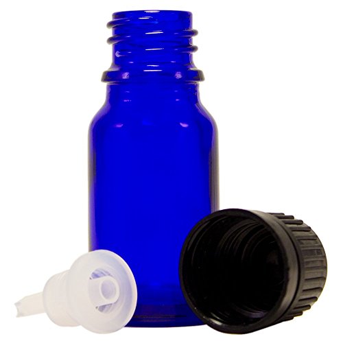 10 ml (1/3 fl oz) Cobalt Blue Glass Bottle with Euro Dropper (12 Pack) - color: Cobalt Blue, size: 0.33 Fl Oz (10 ml)