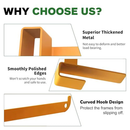 Bee Hive Stand, 2 Pcs Bee Frame Holder, Yellow Stainless Steel Beehive Frame Perch, Beehive Inspection Bracket, Beekeeping Supplies for Honey Harvesting & Inspection, Bee Hives Boxes Starter Kit - color: YellowA-2pcs
