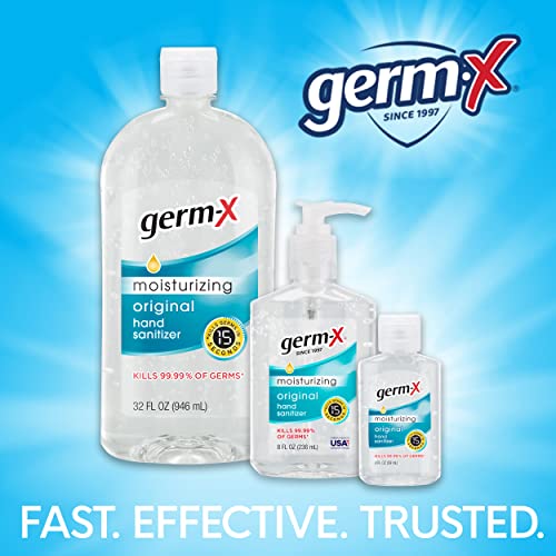 Germ-X Original Hand Sanitizer Spray, 5.5 Oz (Pack of 6), Less Drying & Moisturizing, No Rinse Formula, Fresh Scent, Formulated without Parabens - size: 5.5 Fl Oz (Pack of 6)
