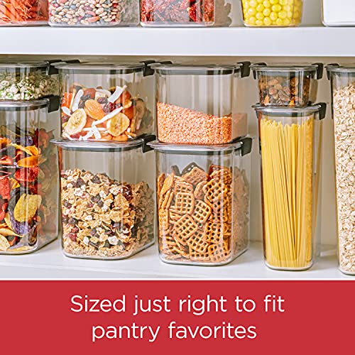 Rubbermaid Brilliance Plastic Food Storage Pantry Baking Set, 3 Containers with Lids (6 Pieces Total), BPA-Free, Clear - size: Assorted Sizes (6-Piece)
