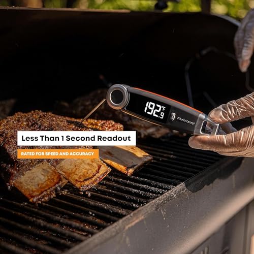 Finaltouch X10 Instant Read Digital Meat Thermometer NSF Certified Waterproof Professional for Cooking Grilling BBQ Baking Candy Oil with Rotating Probe and Backlit Display (Patriotic Limited Edition) - color: Patriotic Limited Edition