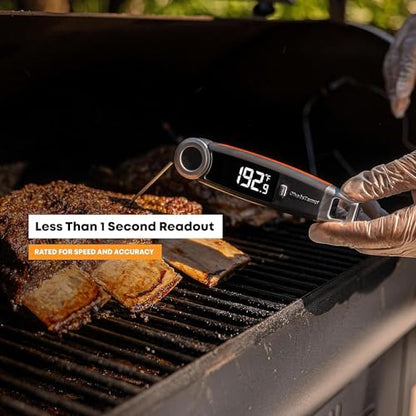 Finaltouch X10 Instant Read Digital Meat Thermometer NSF Certified Waterproof Professional for Cooking Grilling BBQ Baking Candy Oil with Rotating Probe and Backlit Display (Patriotic Limited Edition) - color: Patriotic Limited Edition