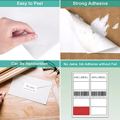 MFLABEL 2x4 Shipping Labels - 25 Sheets (250 Labels) for Laser & Inkjet Printers, 10-UP FBA Address Stickers, Matte White Self-Adhesive Mailing Labels for Packages, Boxes, envelopes - size: 2" x 4" (10-up), style: 25 Sheets