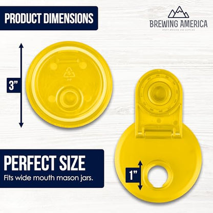 Mason Jar Lids Wide Mouth Plastic 4 Pack - With Flip Cap Screw Top Pouring Spout and Drink Hole - Fits Kerr and Ball Canning Jars - Wet/Dry Food and Liquid Storage - MADE IN USA (Spring Mixed Colors) - color: Multi Spring