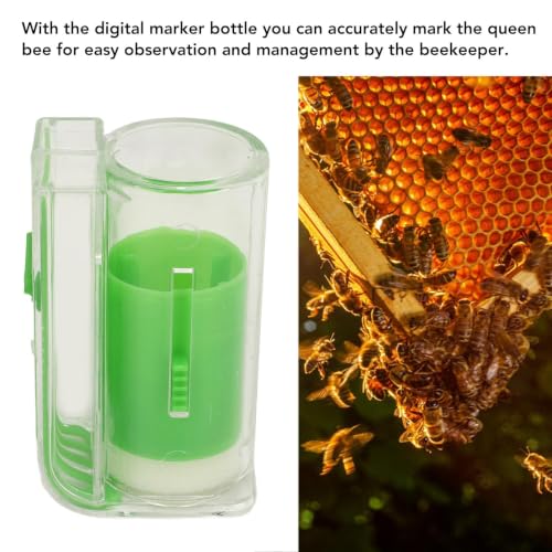 Queen Bee Marking Kit, Bee Queen Marking Tool Number 1 to 99 Bee Queen Mark Sticker Kit 1 Marking Bottle 1 Tweezer Beekeeping Supplies for Bee Breeding Observing Managing