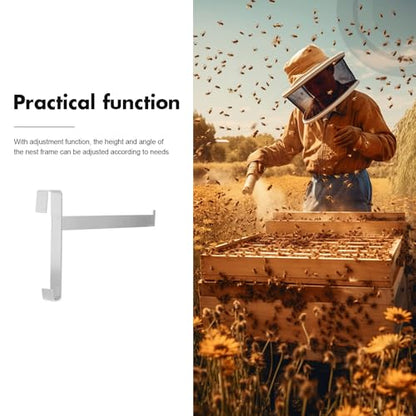 2pcs Stainless Metal Honeycomb Frame Holders Beekeeping Hive Stand Support Brackets for Full Frame Storage Rack Tool for Beekeeping Equipment