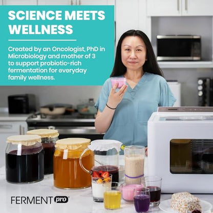 12.8L Smart Yogurt Maker Machine & Fermentation Kit, Kombucha, Kimchi, Natto, tempeh, Sourdough Maker, Temp Control 50-115°F, Timer 1 Hr -30 Day, Post-Ferment Cooling