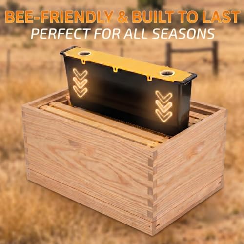 4 Pack 6.5L Bee Hive Feeder, Bee Frame Feeder, Deep Frame Water Feeder, Bee Feeder for Beekeeping Supplies Equipment Tools (Yellow, 4 Pack 6.5L) - color: YELLOW, size: 4 Pack 6.5L