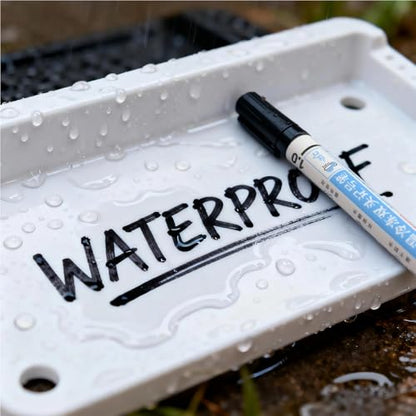 Freezer Bag Markers, Permanent Food Black Pens with Chisel & Fine Tips for Freezer Labels, Fast Drying Waterproof Writing on All Surfaces