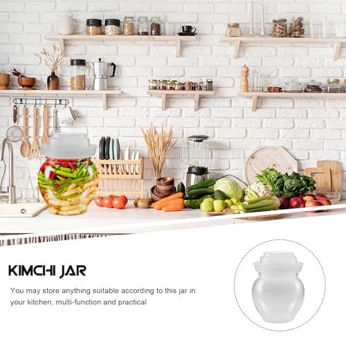 800ml Airtight Fermenting Jar with Lid, Reusable Kitchen Pickle and Food Storage Container for Household Fermentation and Pickling