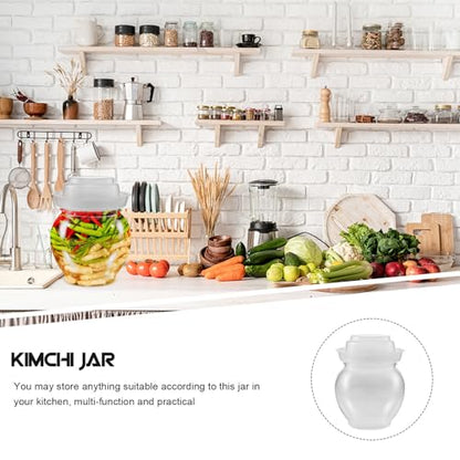 800ml Airtight Fermenting Jar with Lid, Reusable Kitchen Pickle and Food Storage Container for Household Fermentation and Pickling