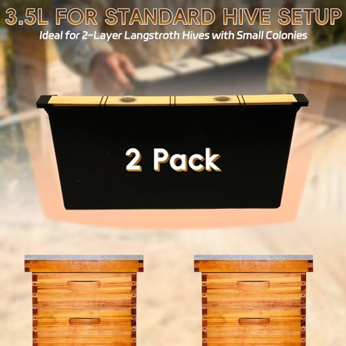 2 Pack 3.5L Standard Bee Hive Deep Frame Feeder for Beekeeping Honey Bee Sugar Water Feeding - size: 3.5L 2Pack