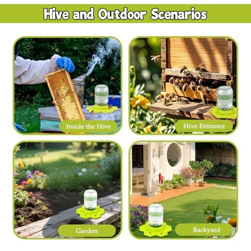 2Pcs Silicone Bee Water Station & Feeder for Regular & Wide Mason Jars, Versatile Garden Bee Waterer & Outdoor Bee Feeder, Durable, Essential for Backyard Garden Beekeeping